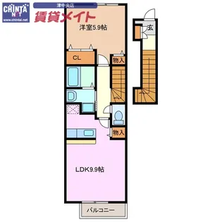 アンジェの郷 B棟【2階】の間取り