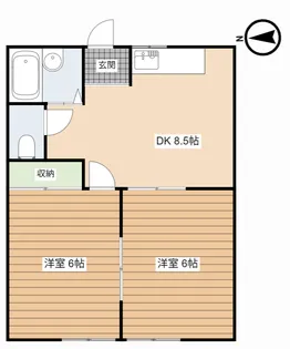 ヒルトップハイダ【1階】の間取り