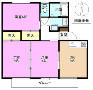 ラベンダーハイツ新井D【1階】の間取り