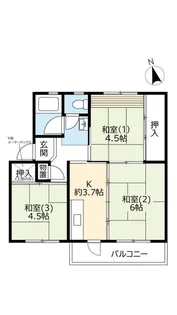 3Kの間取り画像