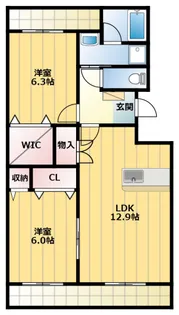 ヴェルデフォーユーII【2階】の間取り