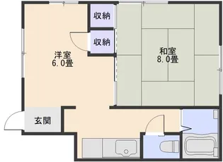 山下アパート(易居町)【2階】の間取り