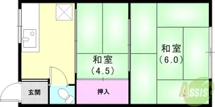 石井荘【1階】の間取り