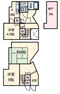 神奈川県茅ヶ崎市甘沼【一戸建】の間取り