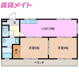 プルミエレーヴ【3階】の間取り