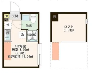 東京都練馬区北町1【アパート】の間取り