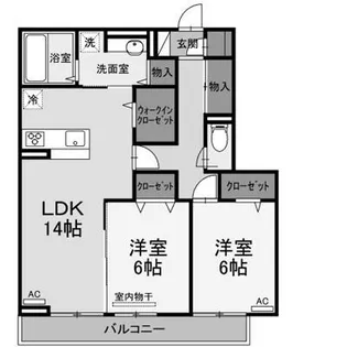 レジデンスSUMIHOU【1階】の間取り