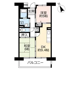 URアルビス緑丘【4階】の間取り