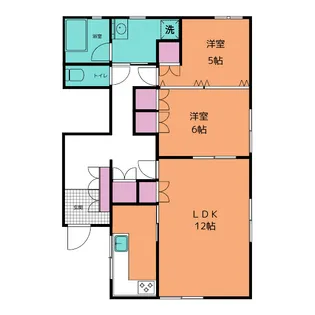 六四ハイツ【1階】の間取り