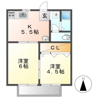 2Kの間取り画像