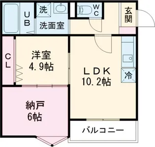 ボヌール緑地公園【2階】の間取り