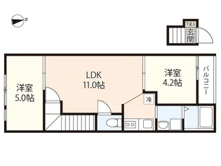 グランディール大竹【3階】の間取り