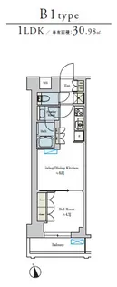 Brillia ist 池尻大橋 ブリリアイスト池尻大橋【3階】の間取り