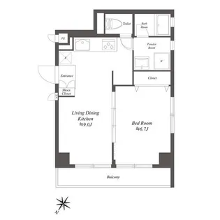 ミリアレジデンス池上【3階】の間取り