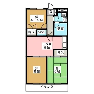 KARENS【3階】の間取り