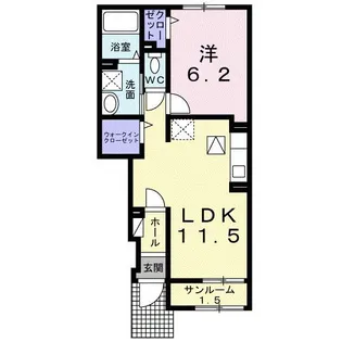 ラメゾン ソラーナ【1階】の間取り