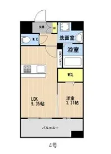 LIBTH松山III【10階】の間取り