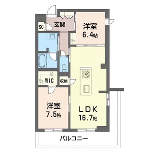 パークビュー湘南辻堂【1階】の間取り