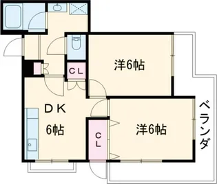 シティーハウス1号館【2階】の間取り