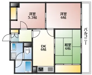 パール西広島【4階】の間取り