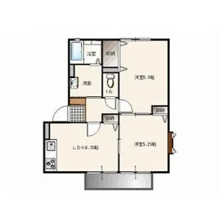 サンビレッジ花垣A棟【2階】の間取り