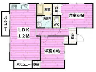 コーポアキ【2階】の間取り