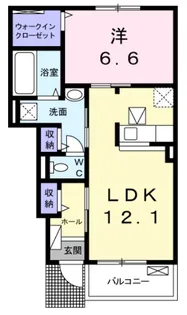ズューデン B【1階】の間取り