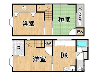 大阪府大阪市阿倍野区相生通1【一戸建】の間取り