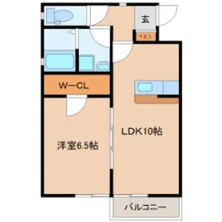 仮)白萩町新築アパート【2階】の間取り