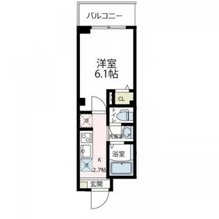 ビューノQ.S.横濱阪東橋【1階】の間取り