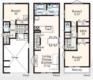 神奈川県横浜市港北区日吉4【一戸建】の間取り