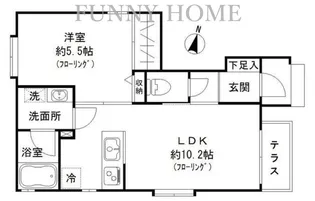 ラピスラズリー池尻【1階】の間取り
