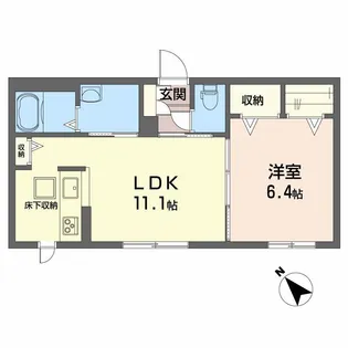 エスポアールf【1階】の間取り