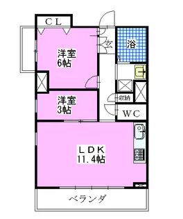 パークアクシス西船橋本郷町【8階】の間取り