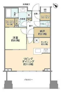 ル・サンク大崎ウィズタワー【12階】の間取り