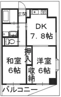 ヴィラ峯【7階】の間取り