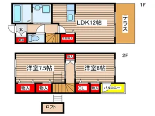 愛知県日進市折戸町高松【一戸建】の間取り
