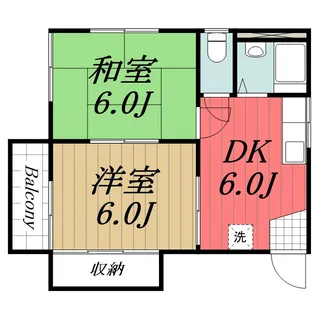 千葉県千葉市若葉区みつわ台5【アパート】の間取り