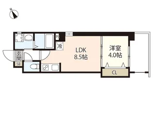 パレグレース己斐本町【3階】の間取り