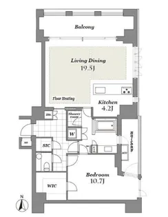 THE CONOE三田綱町 ザ・コノエ三田綱町【5階】の間取り