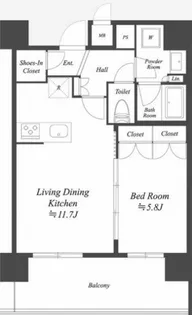 ブランシエスタ浅草千束【12階】の間取り