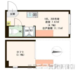ハーモニーテラス新小岩【2階】の間取り
