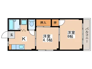 清田コーポの間取り