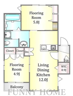 東京都大田区西六郷4【マンション】の間取り