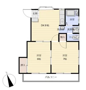 コーポアイ【1階】の間取り