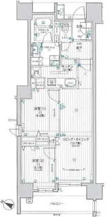 日神パレステージ小田急相模原フロント【9階】の間取り