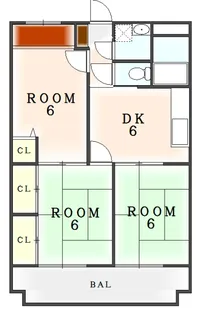 徳島県小松島市中田町字脇谷【マンション】の間取り