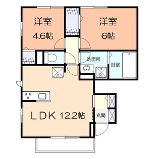 クレストコート仲町【1階】の間取り