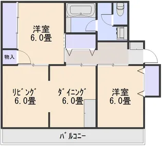 ルミナス南光台東【2階】の間取り