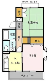 ルードルフィアタウンズB【1階】の間取り